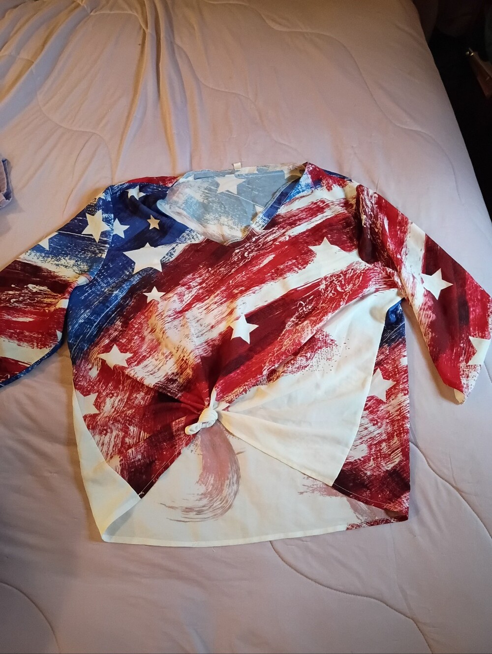 American Flag Light Nylon Or Polyester Shirt.